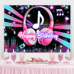 Musik Kopfhörer Funkeln Beleuchtung Glücklich Geburtstag Hintergrund