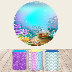 Geheimnisvoll Und Ruhig Unterwasser Welt Runden Hintergrund Bausatz