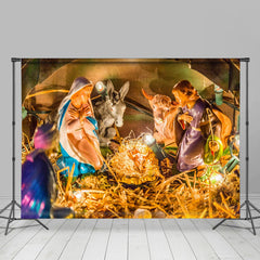 Geburt Baby Jesus Foto-Shooting Weihnachten Hintergrund