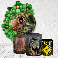 Natur Dinosaurier Welt Runden Jungen Geburtstag Hintergrund Bausatz
