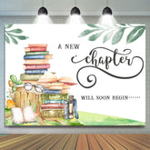 Neu Kapitel Wille Bald Start Thema Babydusche Hintergrund