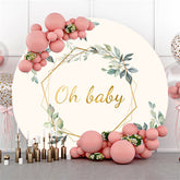 Oh Baby Golden Hexagon Babydusche Kreis Hintergrund