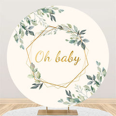Oh Baby Golden Hexagon Babydusche Kreis Hintergrund