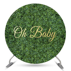Oh Baby Grün Runden Geschlecht Aufdecken Hintergrund Abdeckung