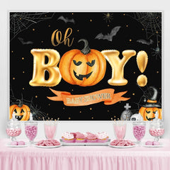 Oh Junge! Kürbis Halloween Themenorientiert babydusche Hintergrund