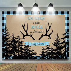 Oh Liebling Geweih Schwarz Wald Blau babydusche Hintergrund