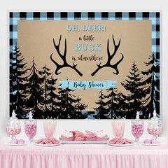 Oh Liebling Geweih Schwarz Wald Blau babydusche Hintergrund