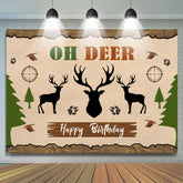 Oh Reh Dschungel Wälder Elch Glücklich Geburtstag Hintergrund