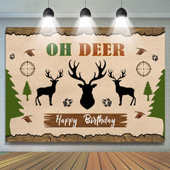 Oh Reh Dschungel Wälder Elch Glücklich Geburtstag Hintergrund