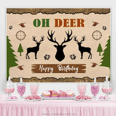 Oh Reh Dschungel Wälder Elch Glücklich Geburtstag Hintergrund