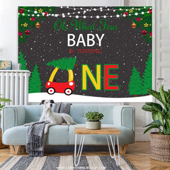 Oh Was Spaß Baby Ist Drehen Eins Weihnachten Hintergrund