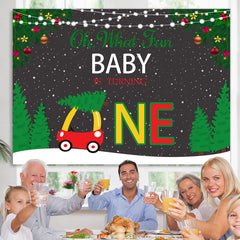 Oh Was Spaß Baby Ist Drehen Eins Weihnachten Hintergrund