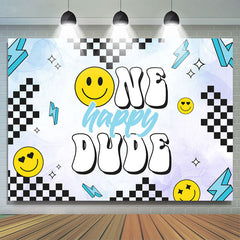 Ein Happy Dude Smiley Face Boy Hintergrund zum 1. Geburtstag