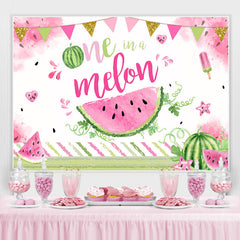Eins In A Melone Sommer Wassermelone 1 Geburtstag Hintergrund