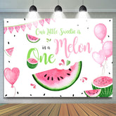 Unser Wurf Schätzchen Ist Eine Melone 1 Geburtstag Hintergrund für Mädchen