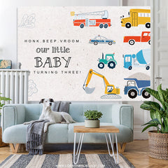 Unser Wenig Baby Ist Drehen Drei Geburtstag Hintergrund