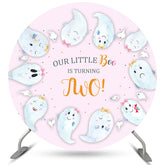 Unser Wenig Buh Ist Drehen Zwei Runden Geburtstag Hintergrund