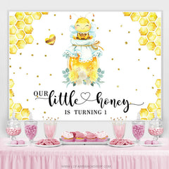 Unser Wenig Honig Ist Drehen 1 Glücklich Geburtstag Hintergrund