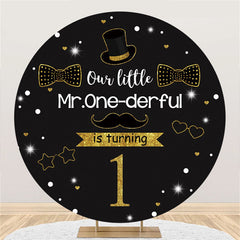 Unser Wenig Herr Ist Drehen 1 Glücklich Geburtstag Runden Hintergrund