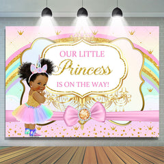 Unser Wenig Prinzessin Ist An Der Weg Baby Dusche Hintergrund