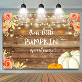 Rosa Rose Und Kürbis Beleuchtung Hintergrund für babydusche