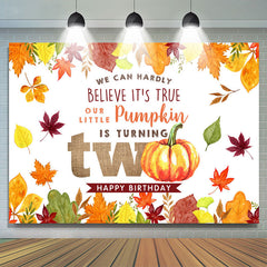 Unser Wenig Kürbis Ist Drehen Zwei Geburtstag Hintergrund