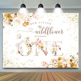 Unsere kleine Wildblumen Blumenkulisse zum 1. Geburtstag