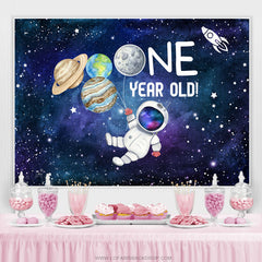 Aus Wenig Astronaut Ist Eins Jahr Alt Geburtstag Hintergrund