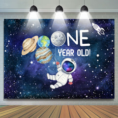 Aus Wenig Astronaut Ist Eins Jahr Alt Geburtstag Hintergrund