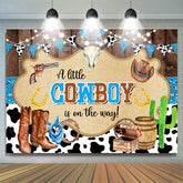 Weide Cowboy Ammer Ziege Babydusche Hintergrund