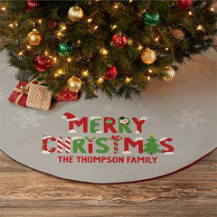Personalisiert Name Der Freuden von Weihnachten Baum Rock