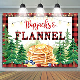 Kiefer Wald Flapjacks Und Flanell Hintergrund für Herbst