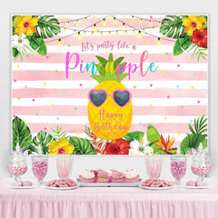 Ananas Blumen Geburtstag Foto Dekoration Hintergründe