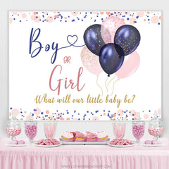 Rosa Und Blau Geschlecht Aufdecken Ballon Babydusche Hintergrund