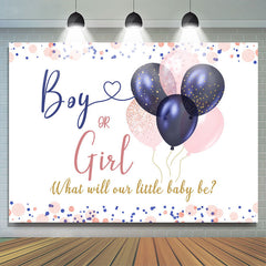 Rosa Und Blau Geschlecht Aufdecken Ballon Babydusche Hintergrund