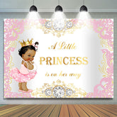 Rosa Und Golden Diamant Prinzessin babydusche Hintergrund