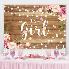 Rosa Und Lila Blume babydusche Hintergrund für Mädchen