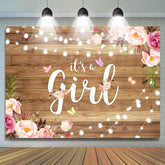 Rosa Und Lila Blume babydusche Hintergrund für Mädchen