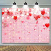 Rosa Und Rot Liebe Ziegel Mit Licht Bokeh Bachdrop