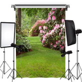 Rosa Und Weiß Blumen In Der Garten Frühling Hintergrund