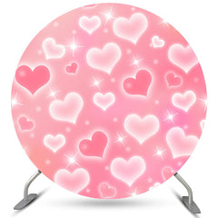 Rosa Und Weiß Liebe Luftballons Glücklich Valentinsgrüße Hintergrund