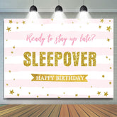 Rosa Und Weiss Streifen Schlafen Über Nacht Party Hintergrund