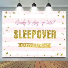 Rosa Und Weiss Streifen Schlafen Über Nacht Party Hintergrund