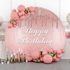 Rosa Bokeh Funkeln Diamanten Glücklich Geburtstag Hintergrund