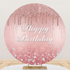 Rosa Bokeh Funkeln Diamanten Glücklich Geburtstag Hintergrund