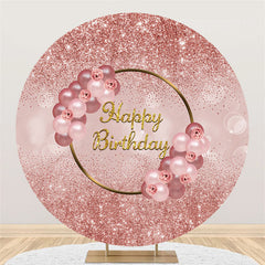 Rosa Bokeh Funkeln Runden Hintergrund Für Glücklich Geburtstag