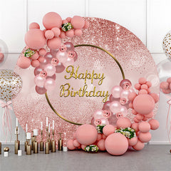 Rosa Bokeh Funkeln Runden Hintergrund Für Glücklich Geburtstag