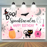 Rosa Buh Gruselig Spaß Halloween Geburtstag Hintergrund