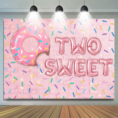 Rosa Ziegel Und Krapfen 2 Süss Geburtstag Party Hintergrund