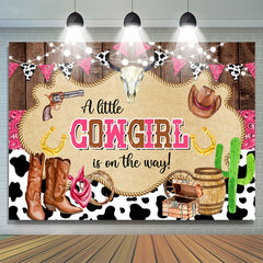 Rosa Cowgirl Ranch Jahrgang Geschlecht Aufdecken Hintergrund